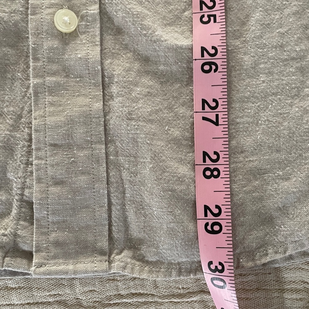 Mens M: Banana Republic Linen Long Sleeve Button Down Shirt Taupe NWOT new! - Picture 10 of 10
